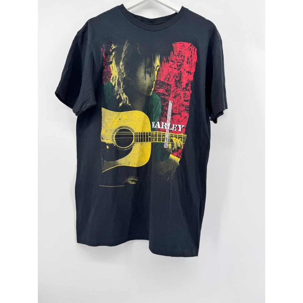 Bob Marley Zion Rootswear Graphic T-Shirt Mens Large Black Reggae Music New